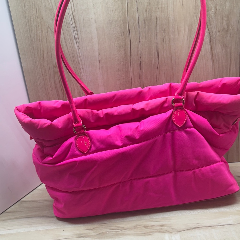 Isaac Mizrahi Neon Pink Tote Bag - Picture 6 of 16